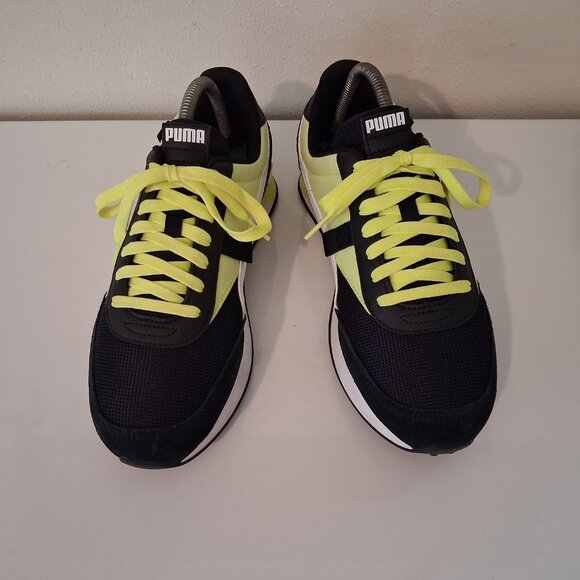 Puma Future Riders Black and Neon Size 8 #373383-01 - Picture 3 of 11